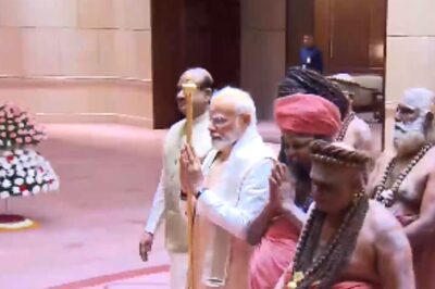 WATCH | PM Modi Bows to 'Sengol', Places Historic Sceptre Near LS Speaker's Chair in New Parliament