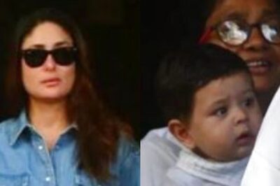 Kareena Kapoor Khan, Saif Ali Khan, Jehangir Ali Khan Clicked Outside Their House on Sunday