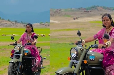 Woman Rides Royal Enfield Bullet In Ghagra-Choli, Desis Can't Keep Calm