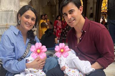 Gautam Rode And Pankhuri Awasthy Visit ISKCON Temple With Twins; See Pics