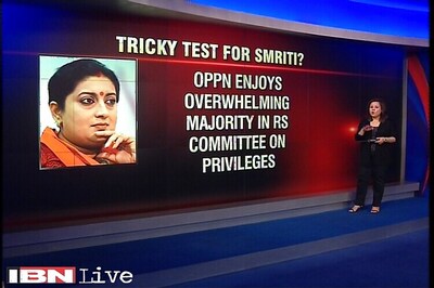 Smriti Irani faces tricky test in Rajya Sabha as Opposition unites to move privilege motion
