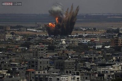 Hamas rockets land deep in Israel as it bombards Gaza Strip