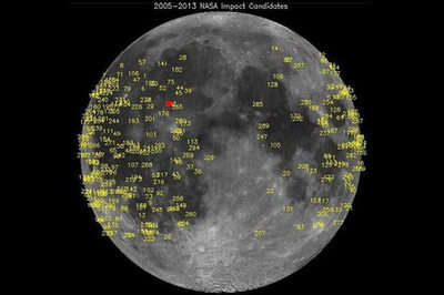 Meteoroid impact triggers bright flash on the moon