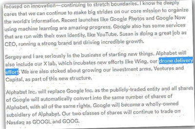 Google has an Easter egg hidden inside the Alphabet announcement post