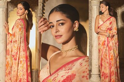 Ananya Panday Exudes Charm is a Lovely Anita Dongre Saree Worth a Good Rs 23K