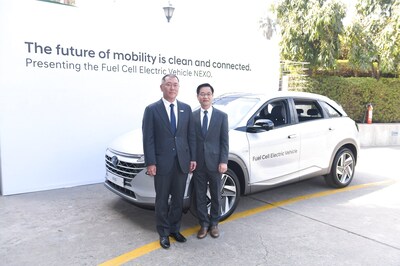 Hyundai Showcases Fuel Cell Electric  Vehicle Nexo and Ioniq EV at 2nd India-Korea Business Summit 2018