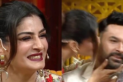 Raveena Tandon Takes A Jibe At Kapil Sharma But Later Plants A Kiss On His Cheeks, Watch The Video
