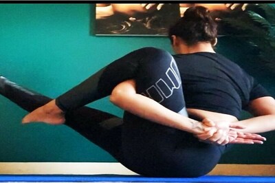 Esha Gupta Accomplishes Complex Yoga Pose Like a Pro