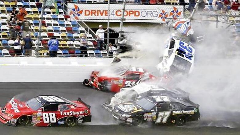 Dozens of fans hurt in NASCAR car crash