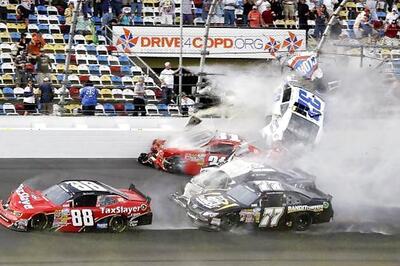 Dozens of fans hurt in NASCAR car crash