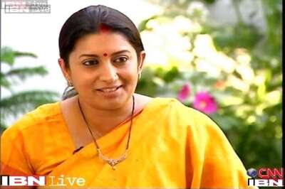 HRD minister Smriti Irani congratulates Class XII toppers