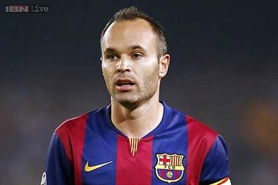 Andres Iniesta out of Barcelona's Champions League game at APOEL