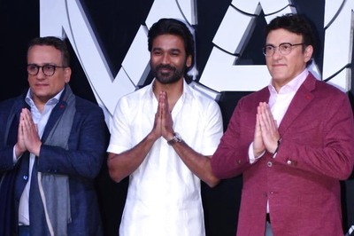 Dhanush Takes Veshti International, Wears South Indian Outfit For Gray Man Premiere With Russo Brothers
