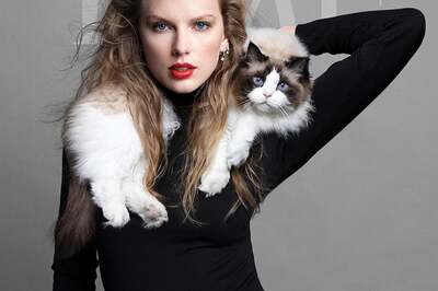 Taylor Swift Makes A Bold Statement In Black Bodysuit With Her Signature Red Lipstick