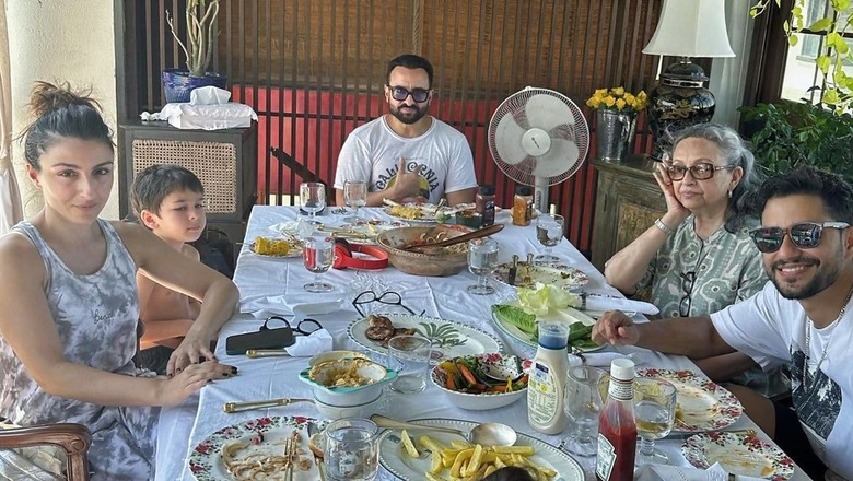 Saif Ali Khan, Sharmila Tagore, Soha Ali Khan, Others Enjoy Poolside Brunch and Miss Kareena Kapoor