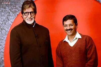 Snapshot: Amitabh Bachchan meets Arvind Kejriwal, tweets picture