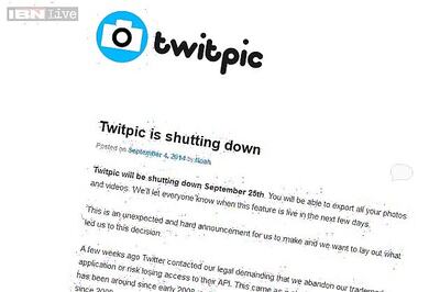 Image-sharing service Twitpic to shut down, blames legal threat from Twitter