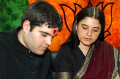 Maneka Gandhi asked not to meet son Varun in jail