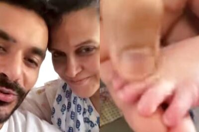 Watch: Angad Bedi, Neha Dhupia Share a Glimpse of Their Baby Boy