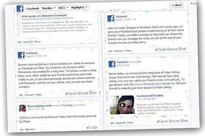 Facebook changes font size in news feed