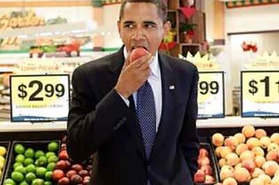 Pics: Eat this! Obama on an eating spree