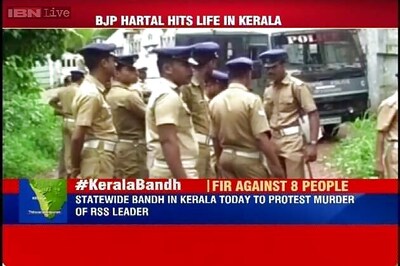 Strike over the killing of RSS leader affects normal life in Kerala