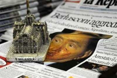 Protester throws statue at Italian PM, breaks his nose