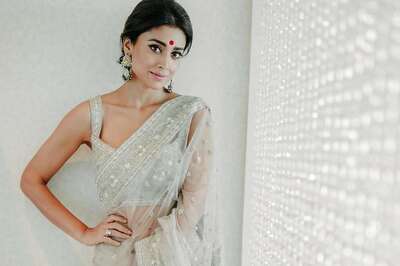 Shriya Saran Looks Smoking Hot In Her Diwali Special Embellished Lehenga