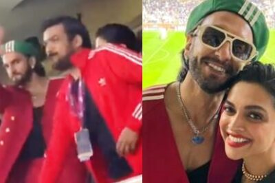 Ranveer Singh Waves At Fan Spotting Him With Deepika Padukone At FIFA World Cup; Watch Video