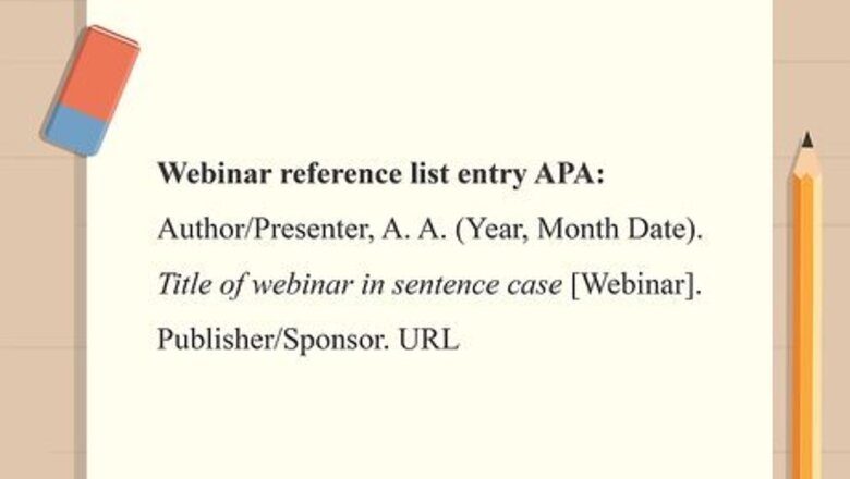 How to Cite a Webinar in APA