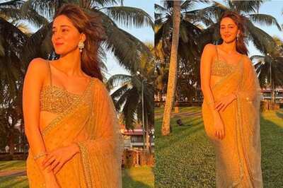 Loved Ananya Panday's Golden Saree At Rakul Preet’s Wedding? Here's How Much It Costs