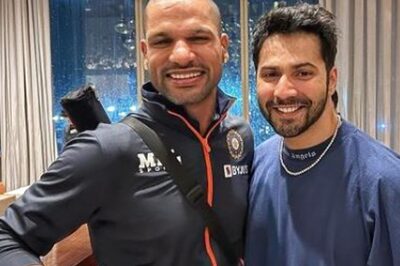 Varun Dhawan, Shikhar Dhawan Pose for the Perfect Selfie as They Bump Into Each Other, See Pic