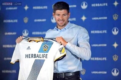 Steven Gerrard says he is not in Los Angeles for a holiday