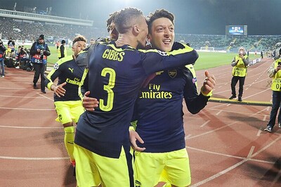 Champions League: Arsenal Advance to Last 16 With 3-2 win at Ludogorets