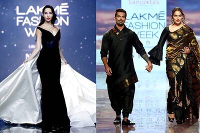 Lakme Fashion Week: Nora Fatehi, Bipasha Basu, Karan Grover Make Statement of Glamour and Grace With Black