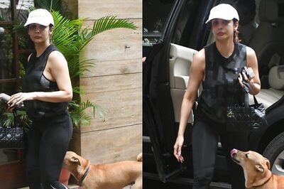 Malaika Arora Heads Back From The Gym In Chic Casuals, Pooch Buddy Coco Greets Her; Cute Pics Go Viral