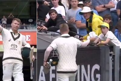 WATCH: Amid Standing Ovation After Last Test Innings at MCG, David Warner Makes a Little Fan's Day