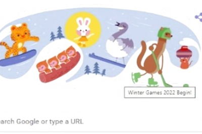 Google Doodle Celebrates Opening of Beijing Winter Olympics 2022