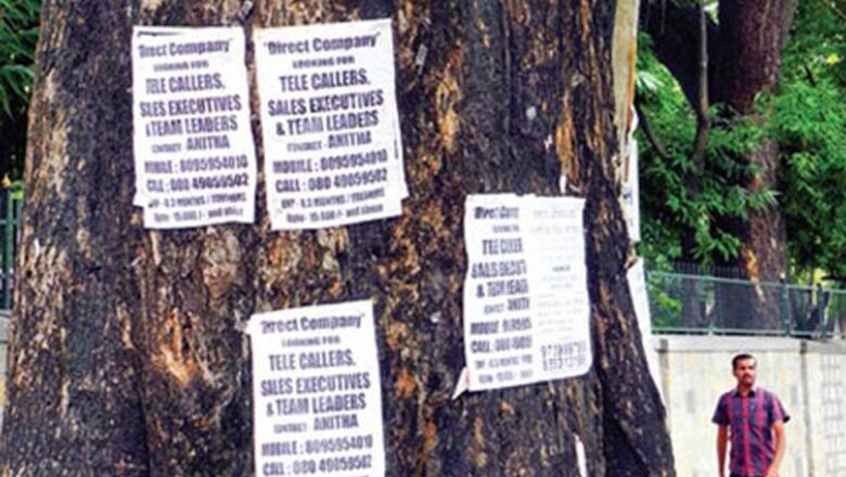 Bangalore: Stick no bills? Trees tacked, laws mocked