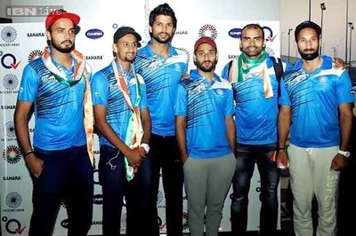 Victorious Indian hockey team returns home