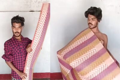 Man Transforms Mat Into A Quirky Fashion Wear, Gets Trolled