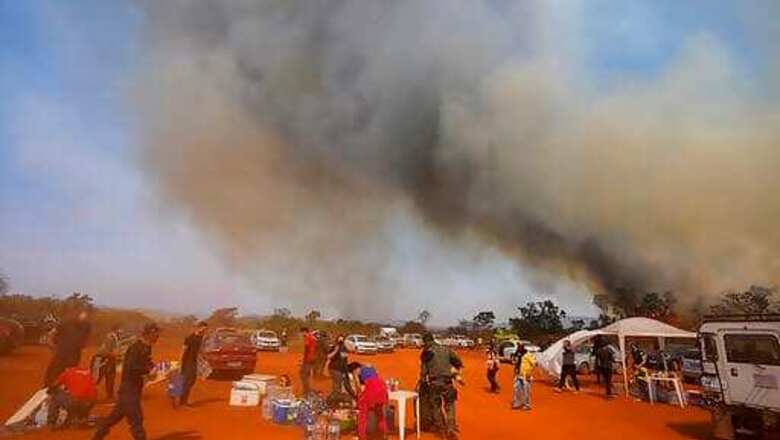 Flames Still Spreading In Biopreserve Park Near Sao Paulo