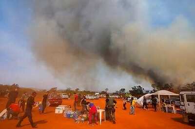 Flames Still Spreading In Biopreserve Park Near Sao Paulo