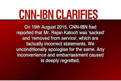 CNN-IBN apology on factually incorrect news on Rajan Katoch