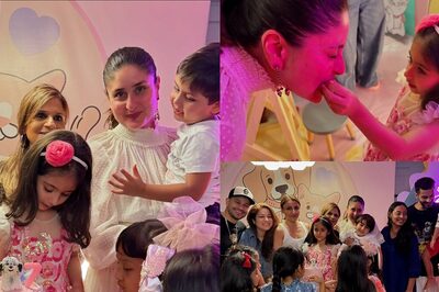 Inaaya Dresses In Adorable Pink Dress For 7th Birthday Bash, Feeds Kareena Kapoor Cake | See Photos
