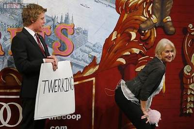 Helen Mirren twerks after winning Woman of the Year title at Hasty Pudding Award