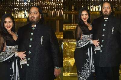 Radhika Merchant, Anant Ambani Dress Exquisitely in Traditional Garb at NMACC Opening Ceremony