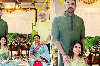 Lavanya Tripathi Joins Husband-to-be Varun Tej, In-laws For Ganesh Chaturthi; Photo Goes Viral