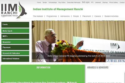 IIM Ranchi Recruitment 2018: 18 Posts, Apply Before 1st August 2018