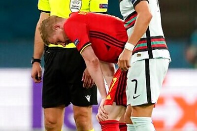 De Bruyne Injures Ankle As Belgium Advances At Euro 2020